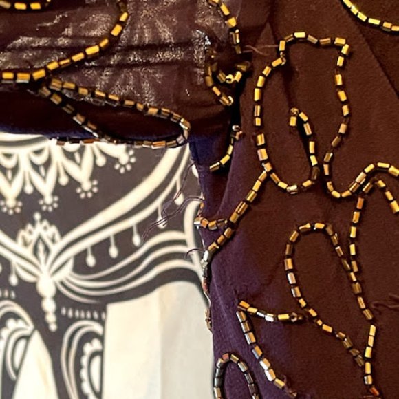 Women's Jkara Gown Blue Dress with embellishments - Picture 4 of 7